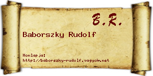 Baborszky Rudolf névjegykártya